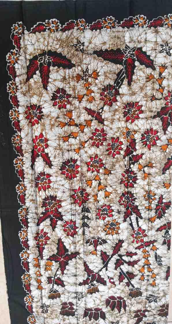 Batik Motif Bunga Kapas Remekan Cokelat